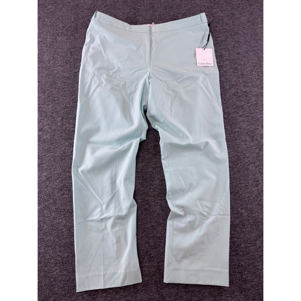 Calvin Klein Highline Petite Suit Pants Light Blue Trousers 14P NWT